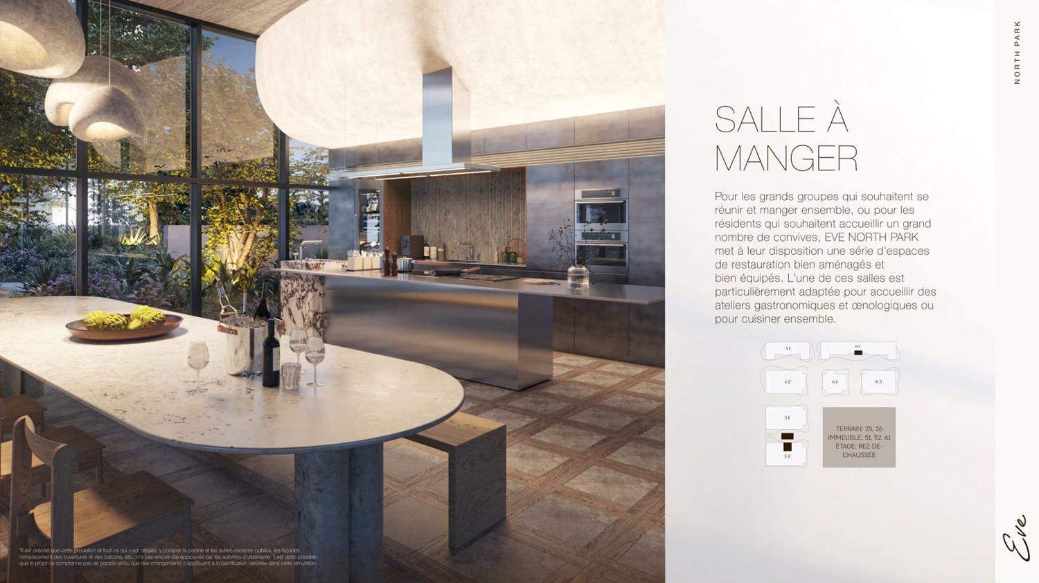 Grande salle à manger pour recevoir