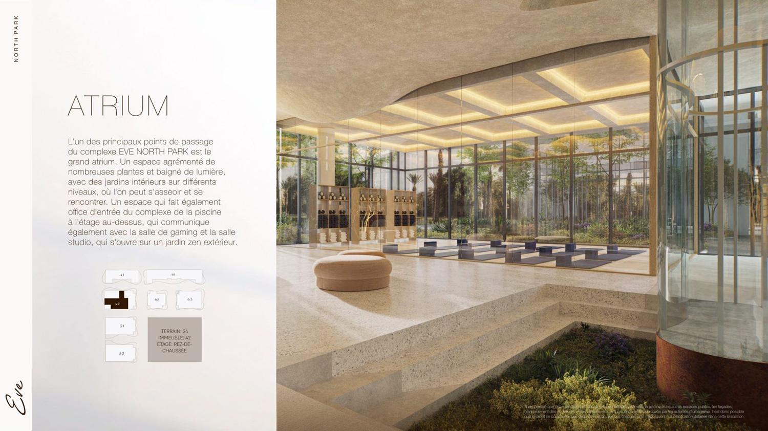 Le grand atrium végétalisé